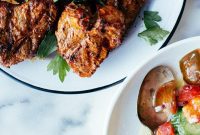 Harissa-Kissed Lamb Chops with a Zesty Cucumber-Yogurt Salad