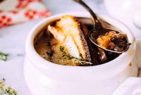 Golden Brie Crowned French Onion Soup