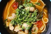 Spicy Tangy Thai Chicken Noodle Bowl