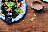 Vibrant Strawberry Salad with a Rhubarb Kick