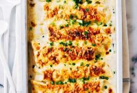 Creamy White Chicken Enchiladas