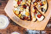 Gourmet Grilled Pizza Maple Bacon Potato Blue Cheese