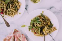 Vibrant Chard Almond Pesto Chicken Fettuccine