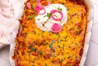 Cheesy Chicken Enchilada Bake