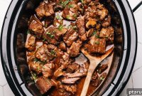 Melt-in-Your-Mouth Slow Cooker Beef Tips and Gravy