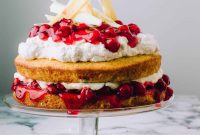 Snowy Cherry Gateau
