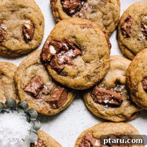 Delicious Toblerone cookies arranged on a baking sheet, ready to be served.