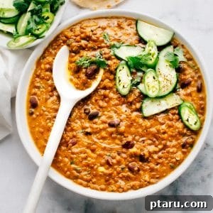 Aromatic Madras Lentil Curry 8 Easy Madras Lentils in a pan.