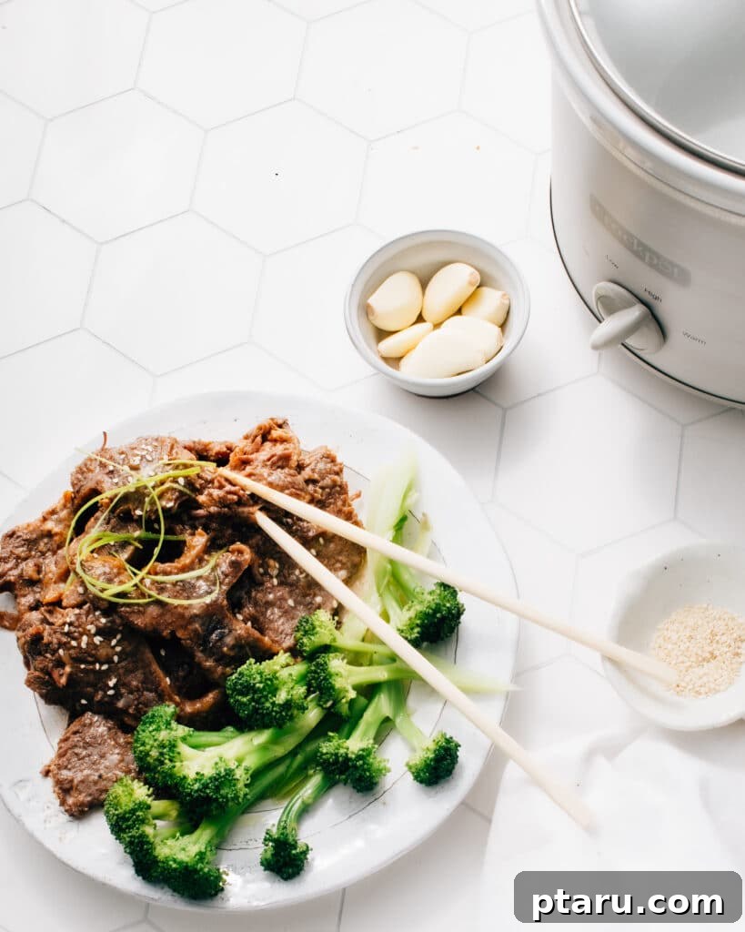 Fall-Off-The-Bone Korean Ribs 2 Slow Cooker Korean Ribs - perfectly tender and coated in a sticky sauce