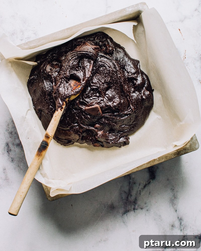 Hoppy Easter Brownies 4 Spread brownie batter into pan