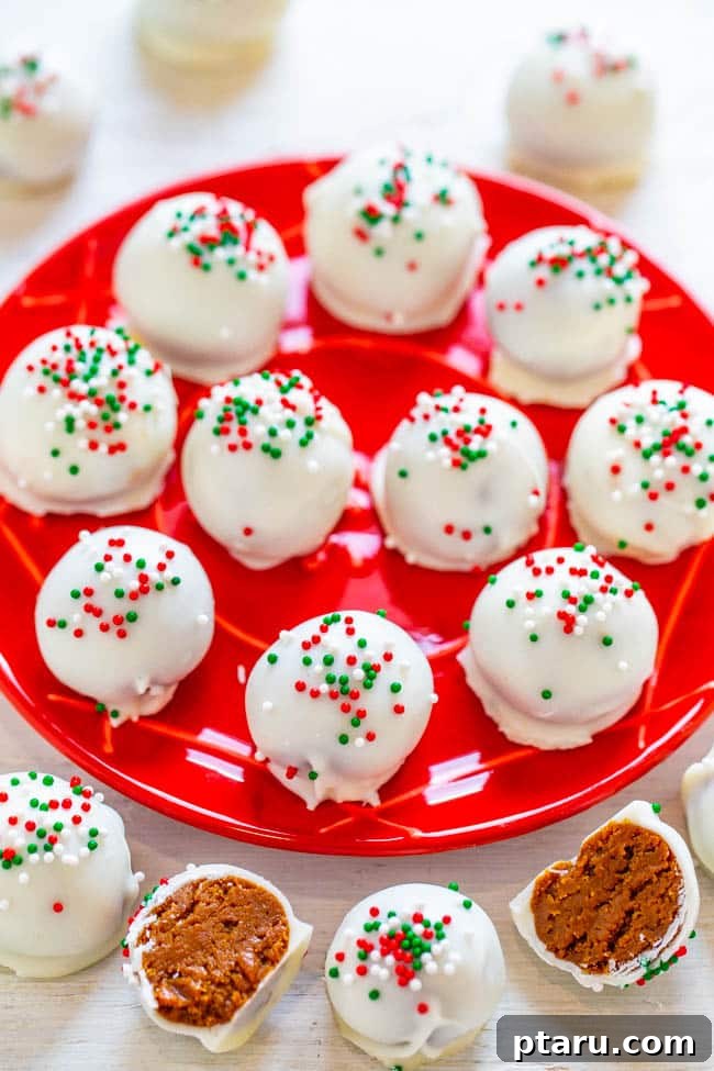 Effortless Festive Bites: 15+ No-Bake Christmas Sweets 17 Gingerbread truffles on a plate