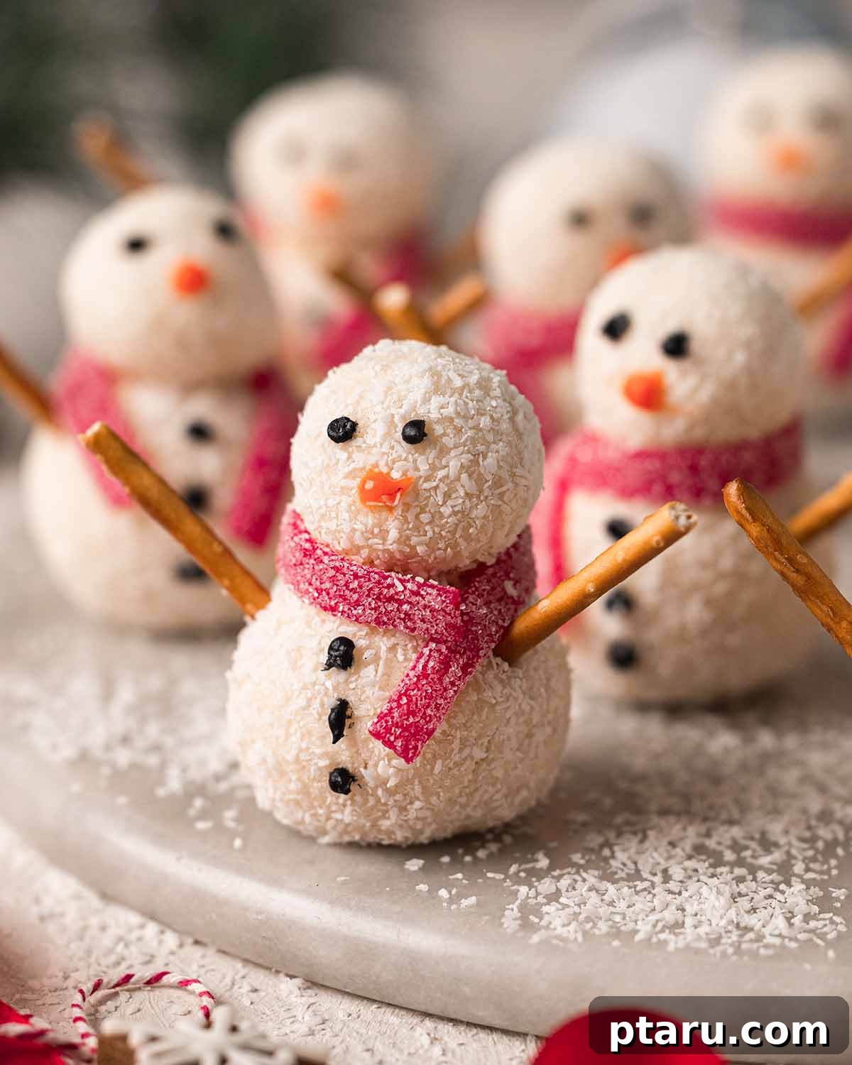 Effortless Festive Bites: 15+ No-Bake Christmas Sweets 9 No-Bake Coconut Snowmen Truffles
