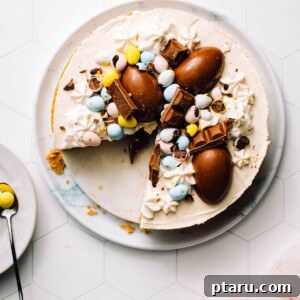 No-Bake Easter Egg Cheesecake