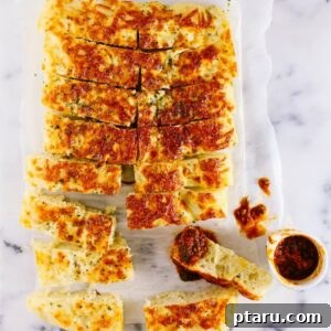 Homemade garlic bread from scratch.