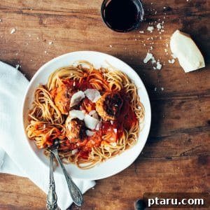 Meatloaf Spaghetti with tender homemade meatballs