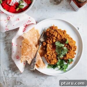 Kala Chana on a plate with chapati.