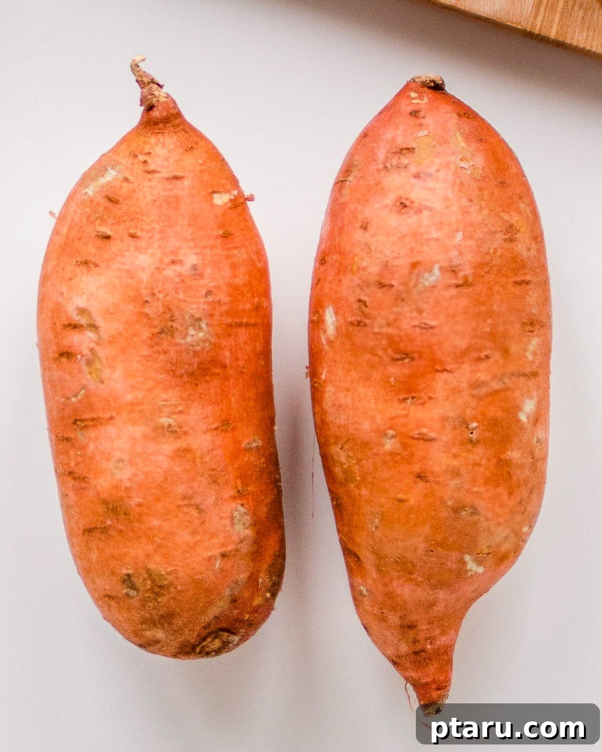 Sheet Pan Roasted Sweet Potato Halloumi Tacos 4 Fresh, vibrant orange sweet potatoes.