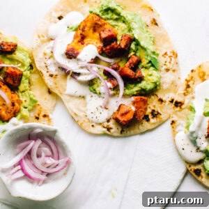 Sheet Pan Halloumi and Sweet Potato Tacos.