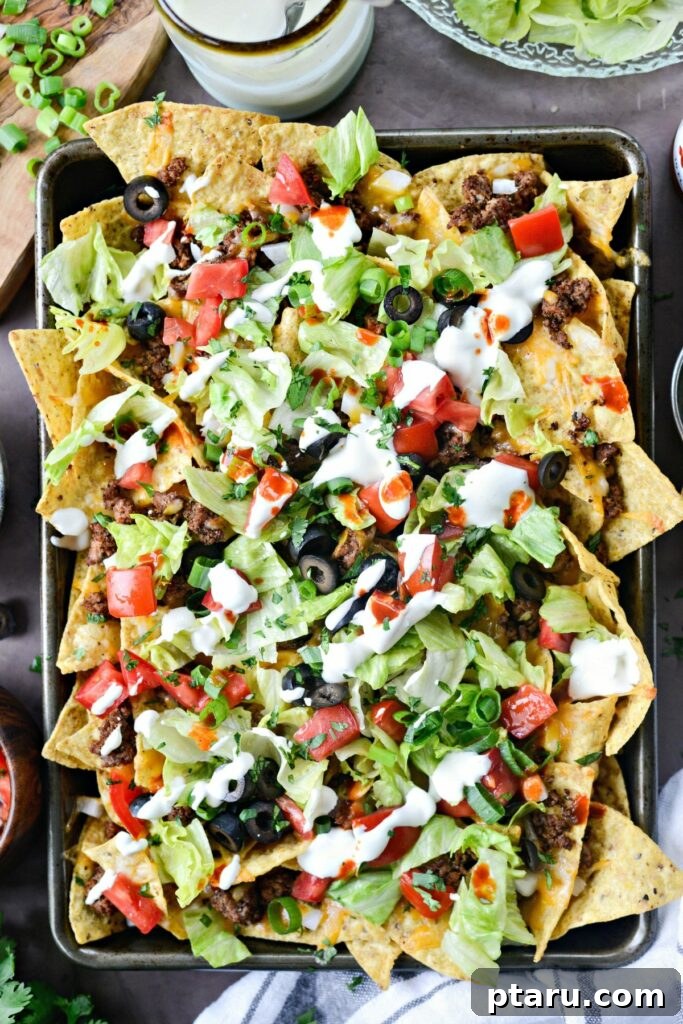Over 35 Mouthwatering Leftover Taco Meat Recipes 12 Loaded nachos with leftover taco meat and veggies