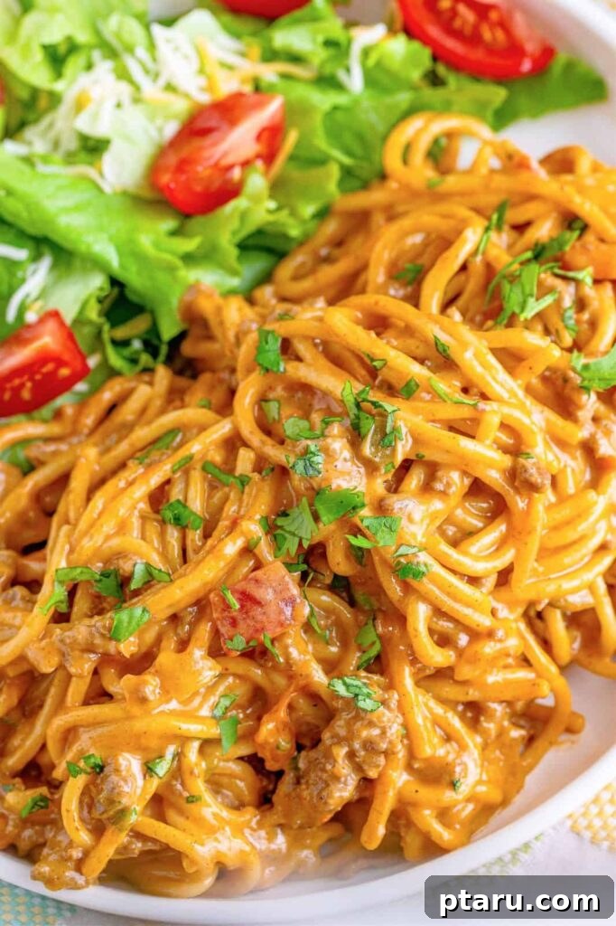 Over 35 Mouthwatering Leftover Taco Meat Recipes 18 Taco meat spaghetti