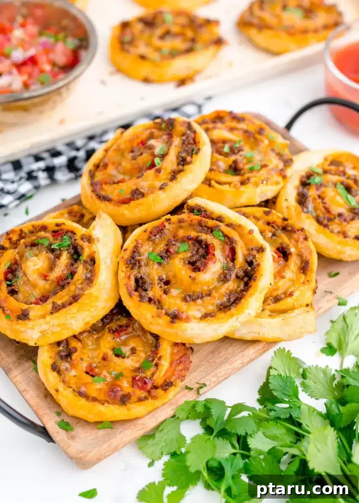 Over 35 Mouthwatering Leftover Taco Meat Recipes 31 Taco pinwheels