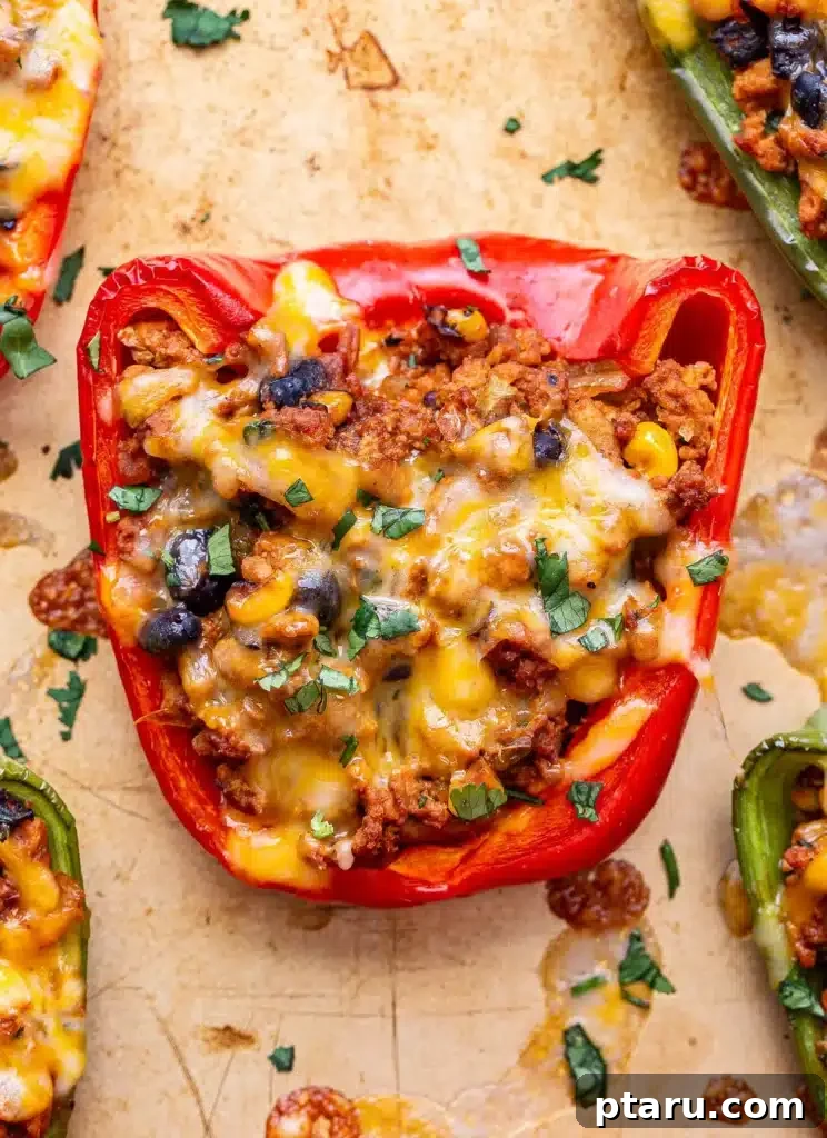 Over 35 Mouthwatering Leftover Taco Meat Recipes 6 Bell peppers stuffed with leftover taco meat and cheese
