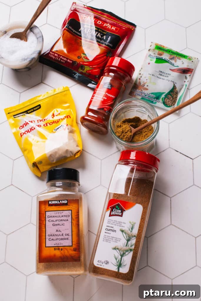 Homemade Chili Spice Blend 5 Homemade chili seasoning recipe ingredients.