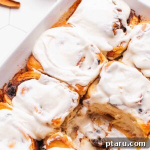 Cinnamon raisin rolls with cream cheese frosting.
