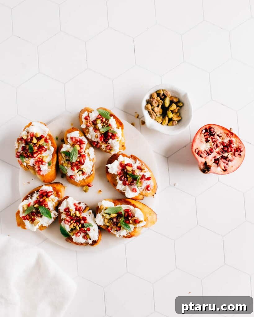 Jeweled Goat Cheese with Pomegranate and Pistachios 9 Ingredients for this goat cheese appetizer.