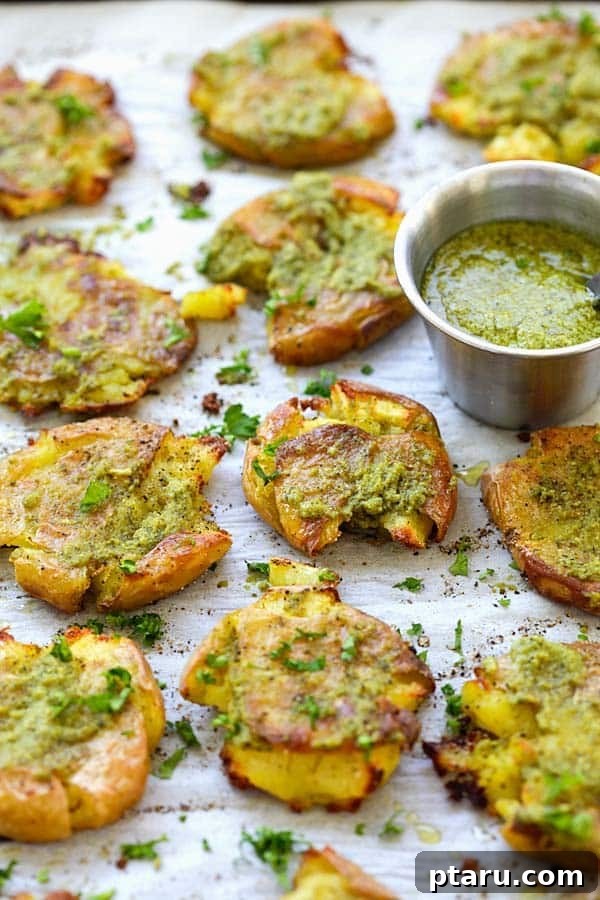 31 Delicious Sides to Elevate Your Meatloaf 21 Smashed potatoes with pesto.