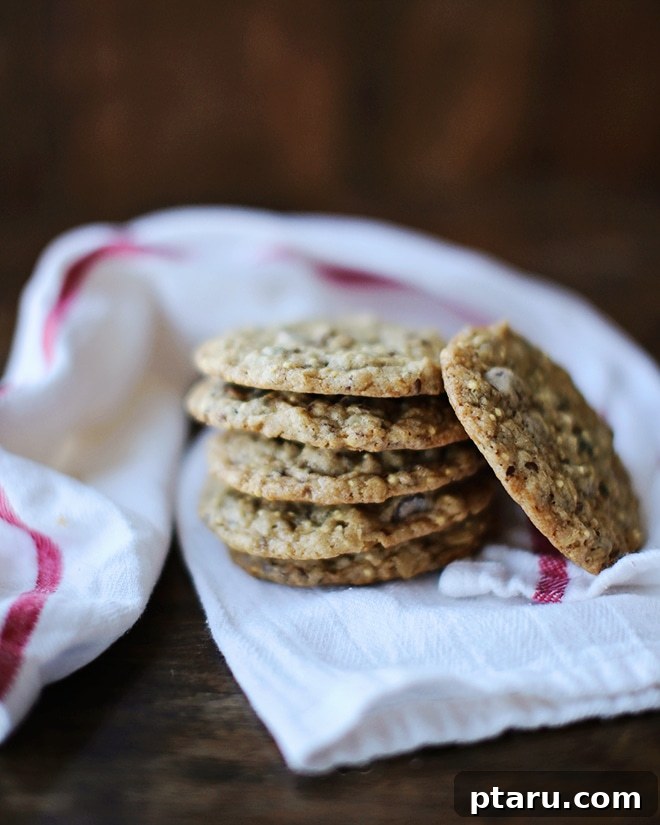 Kitsilano's Signature Cookies 4 A stack of Kitsilano cookies on a wooden board