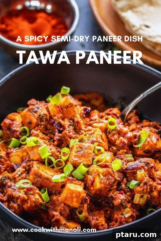 Over 50 Irresistible Paneer Recipes 23 Tawa Paneer, colorful and flavorful.