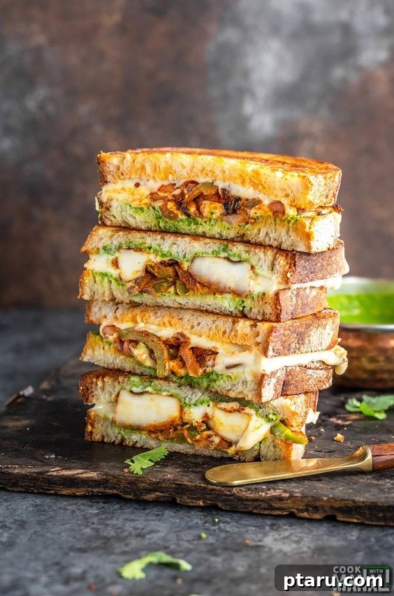 Over 50 Irresistible Paneer Recipes 38 Smoked Tandoori Paneer Sandwich, hearty and appealing.