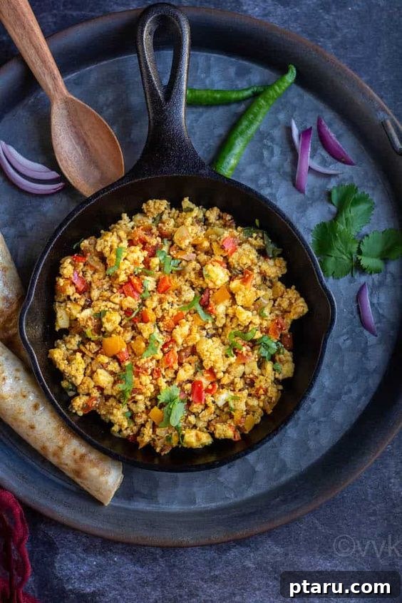 Over 50 Irresistible Paneer Recipes 46 Scrambled Paneer, vibrant and satisfying.