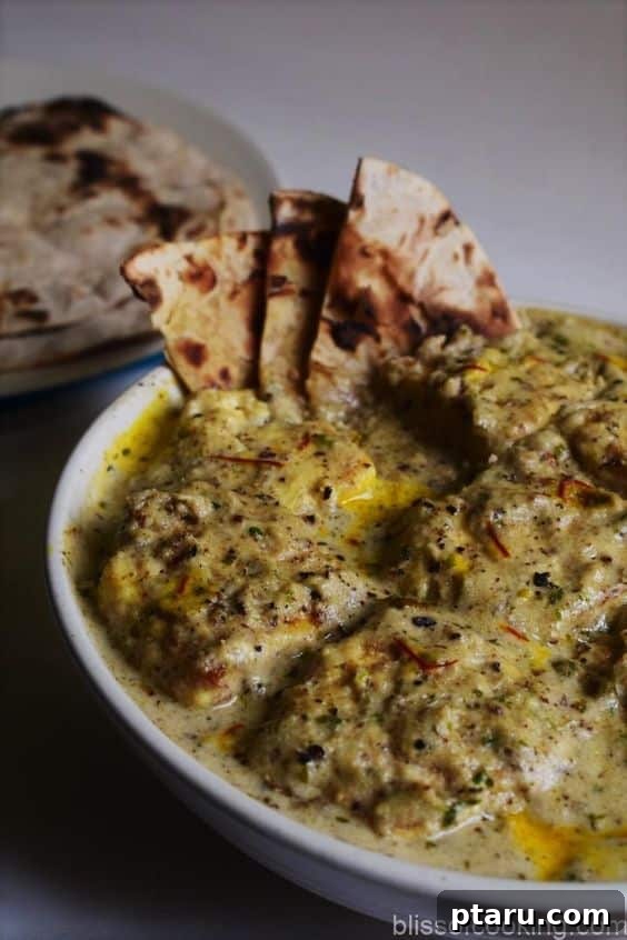 Over 50 Irresistible Paneer Recipes 51 Paneer Afghani, rich and garnished.