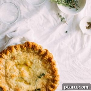 Turkey Pot Pie with a golden all-butter crust.