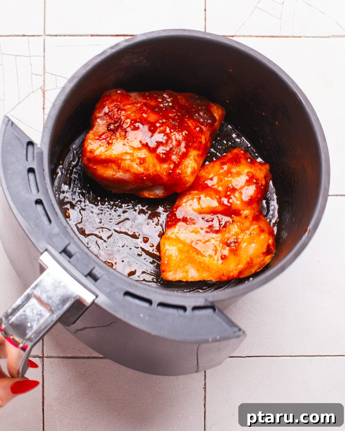 Air Fryer Frozen Chicken Breast: Effortlessly Tender and Juicy 6 Frozen chicken breasts in air fryer.