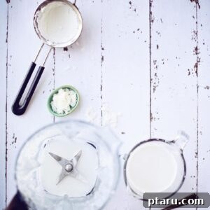 Easy Homemade coconut milk, a staple for many recipes.
