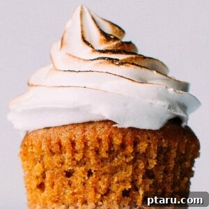 Sweet Potato Cupcakes with Toasted Marshmallow Frosting