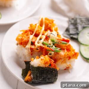 Sushi Bake wrapped in Nori sheet, ready for serving.
