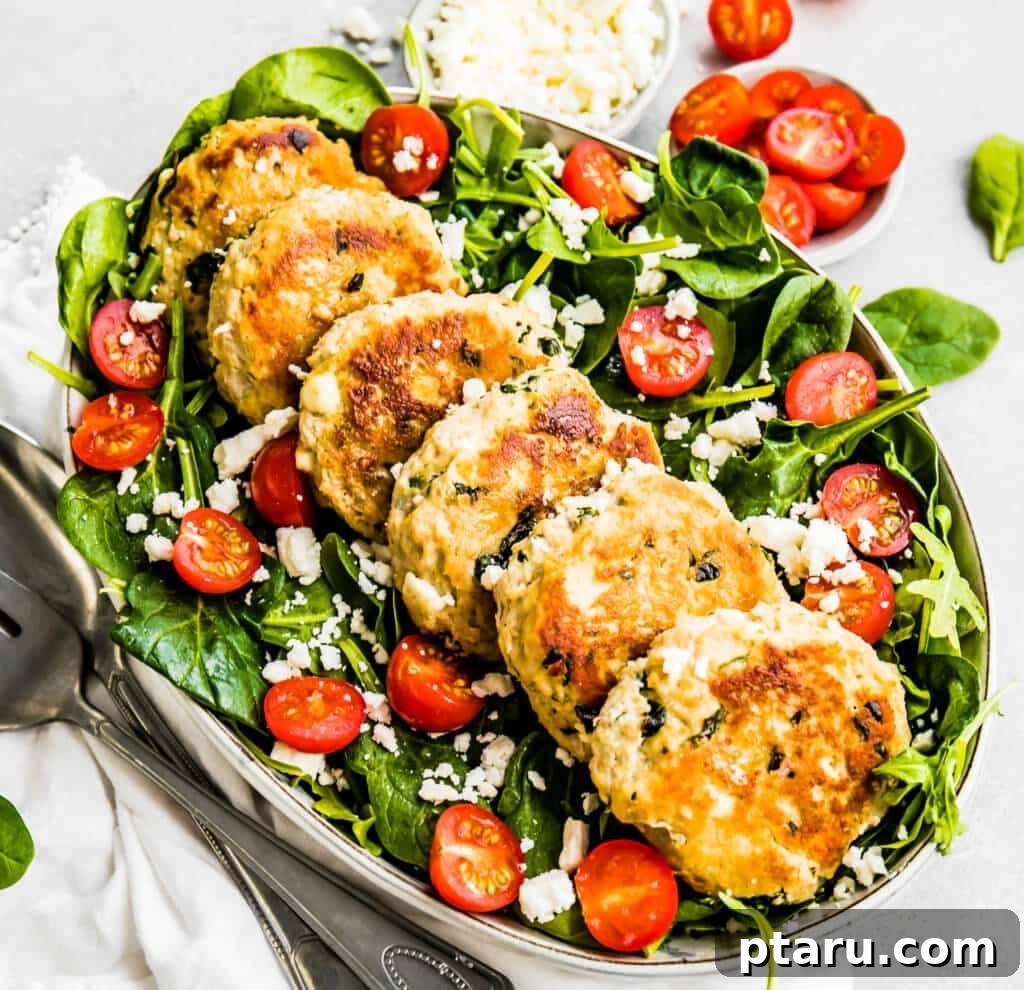 Fast and Healthy Ground Chicken Meals 25 Chicken and feta patties