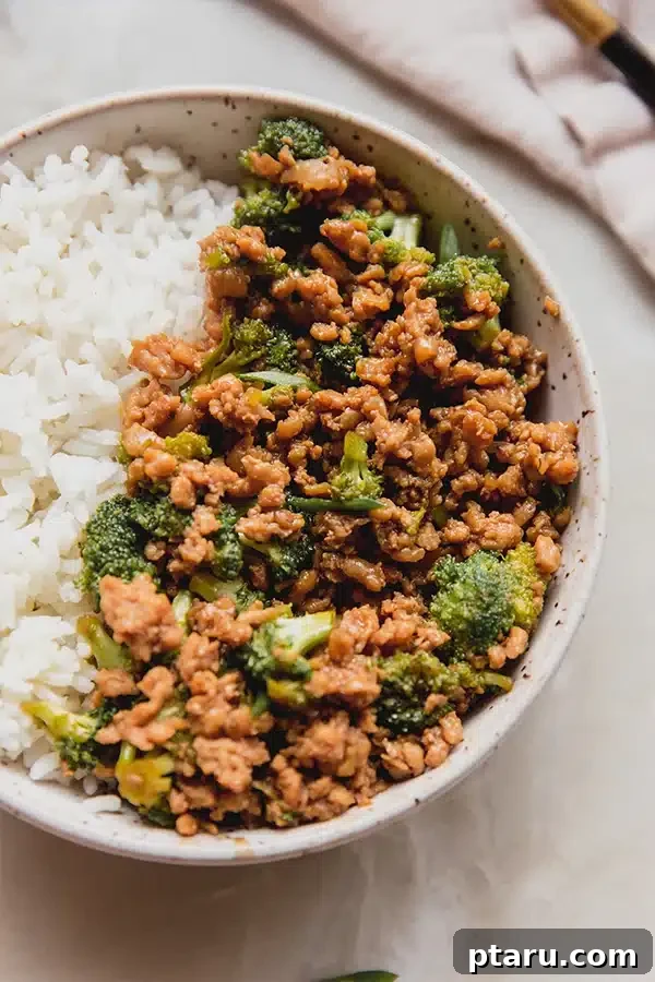 Fast and Healthy Ground Chicken Meals 35 General Tso's Chicken Bowls