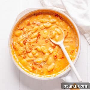 Gnocchi Sauce in Pan with spoon