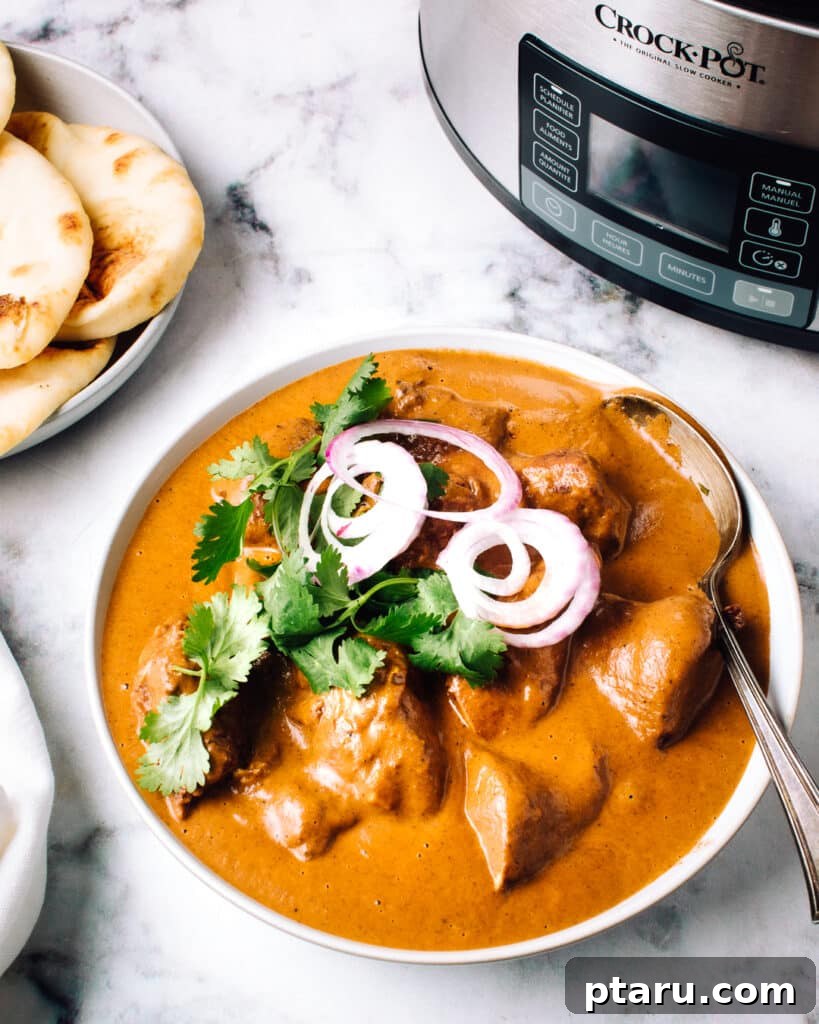 The Ultimate Butter Chicken Recipe: Restaurant-Level Perfection at Home 11 Slow cooker preparing Butter Chicken