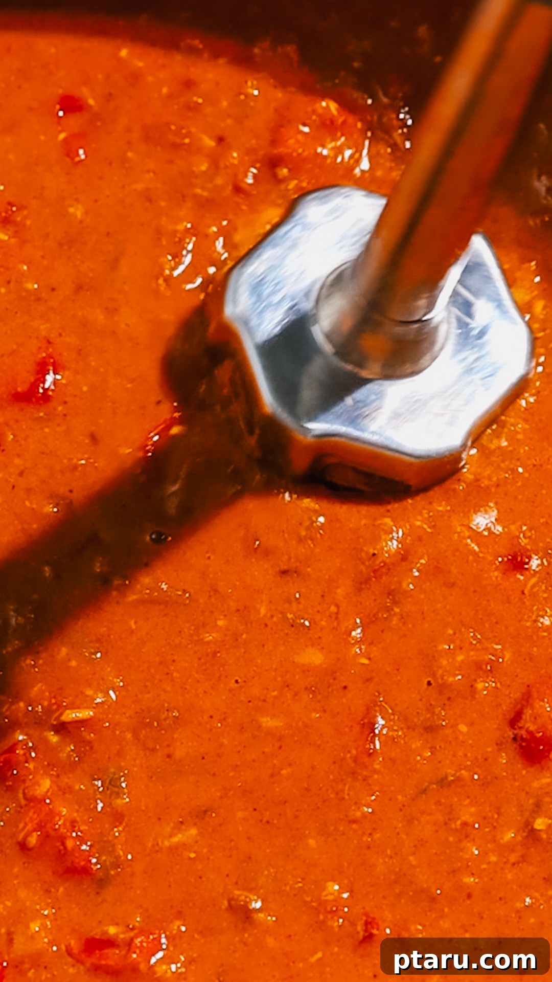 The Ultimate Butter Chicken Recipe: Restaurant-Level Perfection at Home 7 Pureeing butter chicken sauce.