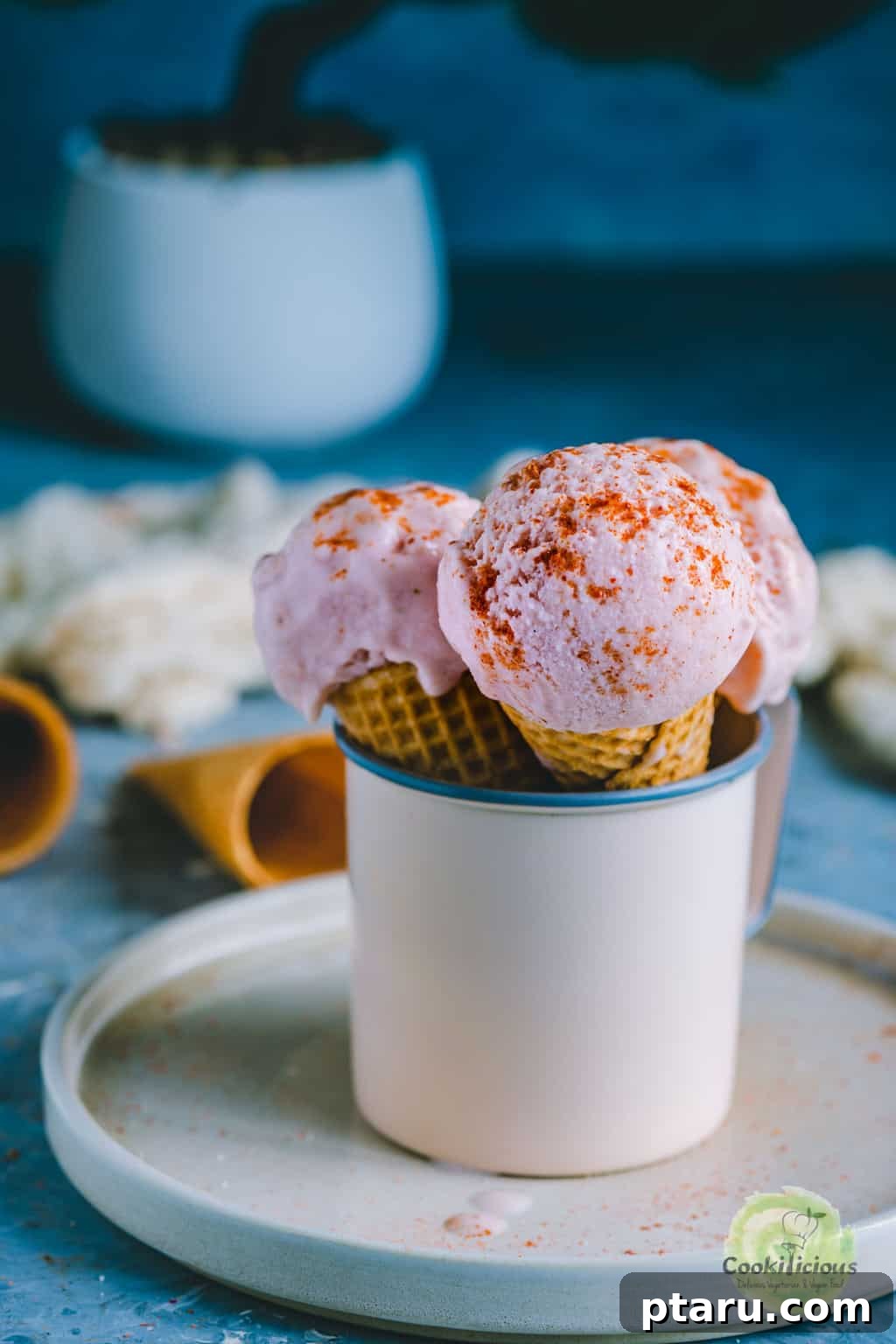 Easy Indian Desserts and Sweets: Crowd-Pleasing Showstoppers 20 Smooth and vibrant Guava Ice Cream, a no-churn recipe offering a unique sweet-tart flavor.