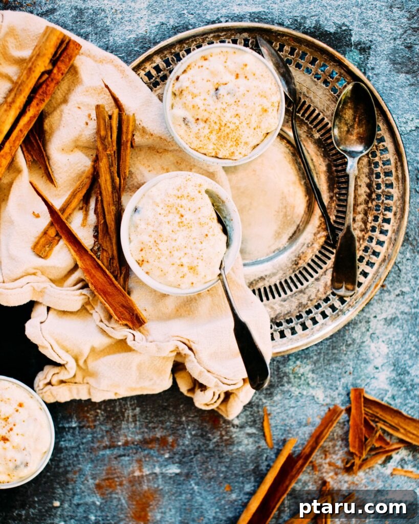 Easy Indian Desserts and Sweets: Crowd-Pleasing Showstoppers 6 Creamy rice pudding topped with plump raisins, served in a bowl, reminiscent of Indian Payasam.