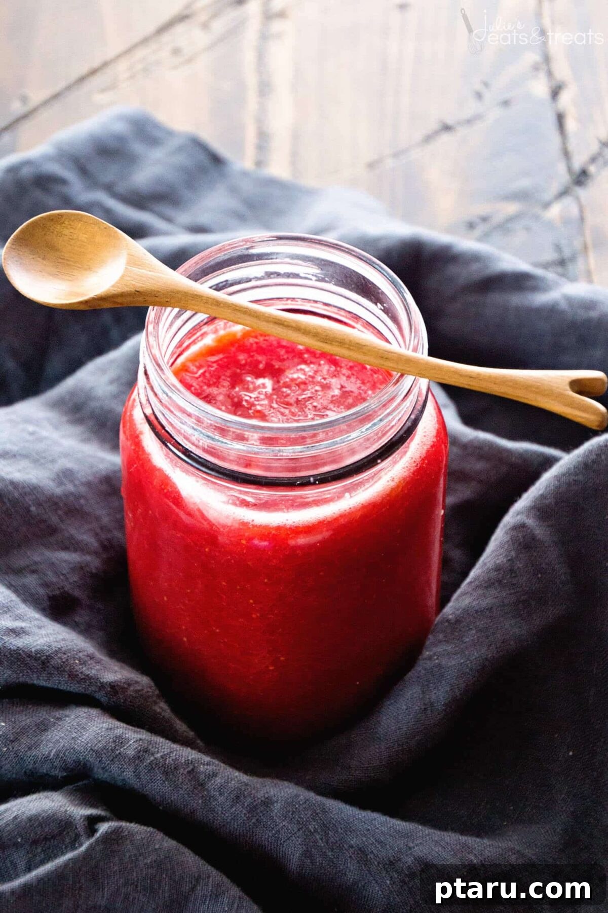 Favorite Easy Rhubarb Recipes You'll Make Forever 18 A jar of Quick Rhubarb Jam, showcasing its beautiful color.