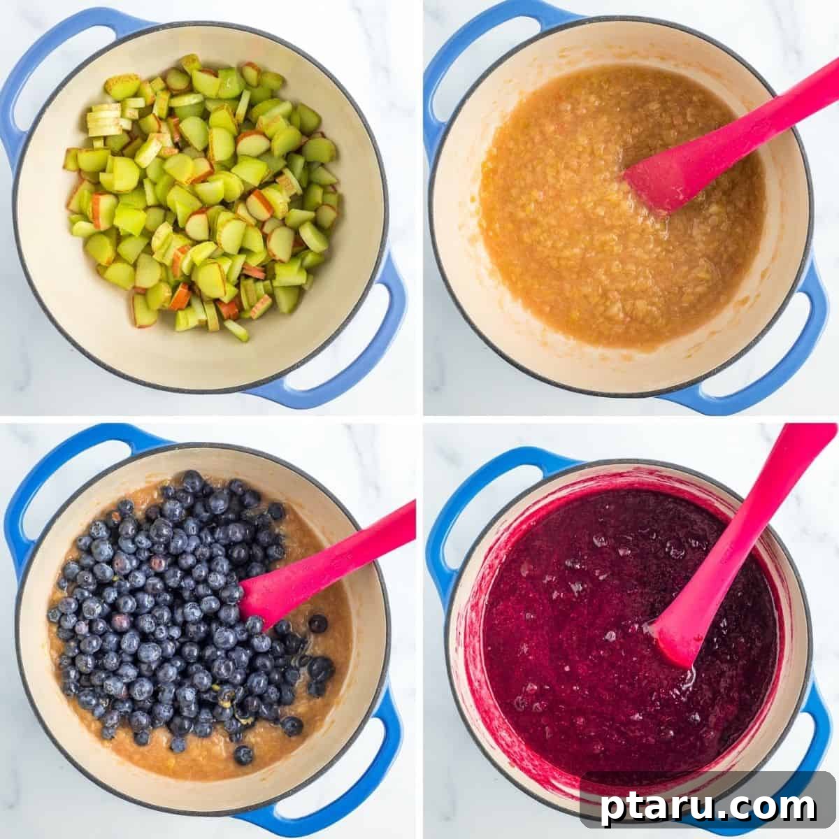 Favorite Easy Rhubarb Recipes You'll Make Forever 19 Jars of Easy rhubarb recipes for jam, specifically Blueberry Rhubarb.