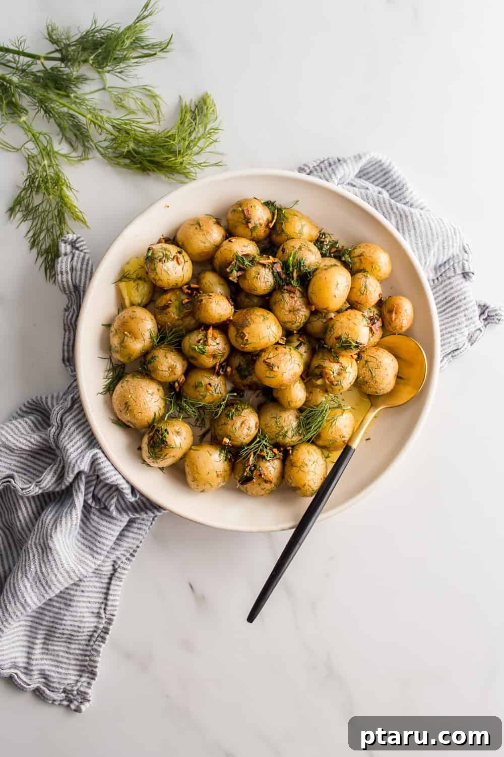 Your Ultimate Guide to Salmon Side Dishes 17 Freshly Boiled Baby Potatoes, glistening and ready to serve.